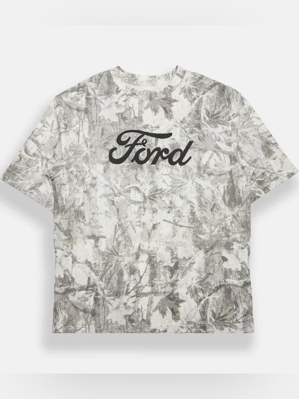 Bluenotes Ford Men’s White & Gray Graphic Camo T-Shirt